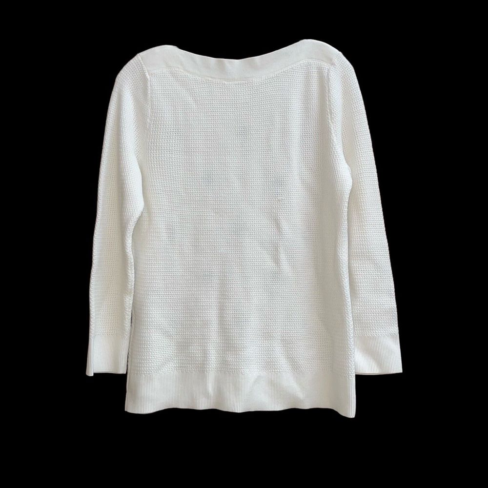 Stitch Fix Markt & Spruce PM White Embroidered Palm Tree Pullover Sweater - Picture 3 of 5